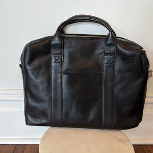 Jack Spade, black leather Davis bag